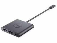 Dell USB-C zu (DP, HDMI, 18 cm), Data + Video Adapter, Schwarz