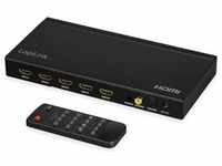 LogiLink HDMI-Switch 4x1-Port, Multiviewer, 1080p/60 Hz, Scaler, Seamless, RC, Switch
