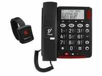 amplicom ms BigTel 50 Alarm Plus DE/FR Analog Telefon dark grey, Telefon, Grau