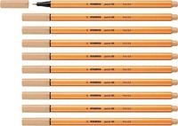 STABILO 88/86, STABILO Fineliner - point 88 - 10er Pack - beige (10x) (88/86)
