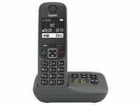 Gigaset AE690A Schnurlostelefon mit Anrufbeantworter anthrazit, Telefon, Grau
