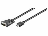 Goobay DVI — HDMI (Typ A) (1 m, HDMI), Video Kabel