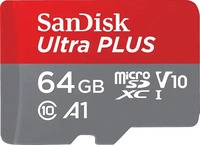 SANDISK SDSQUBC-064G-GN6MA, SANDISK Ultra Plus uSD 64GB (64 GB, microSDXC, U1, UHS-I)