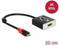 Delock 62730, Delock USB Typ-C zu (HDMI, 20 cm) Schwarz