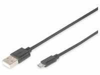 Digitus USB A – USB Micro B (1 m, USB 2.0), USB Kabel