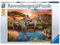 Ravensburger 17376, Ravensburger Zebras am Wasserloch (500 Teile)
