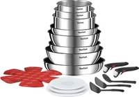 Tefal L897SK04, Tefal L897SK (Bratpfanne, Kochtopf, Pfannenset + Topfset, Aluminium)