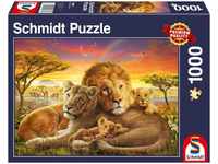 Schmidt Spiele 58987, Schmidt Spiele Kuschelnde Löwenfamilie (1000 Teile)