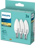 Philips 929003541133, Philips LED Kerzenlampe, 3er Set (E14, 470 lm, 3x)