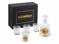 Relaxdays Whisky Set, Serviergefässe, Transparent