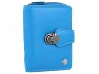 Greenburry, Damen, Portemonnaie, Spongy Geldbörse Leder 9 cm, Blau