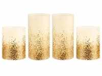 Pauleen, LED Kerzen, LED Wachskerze Golden Glitter (1 x)