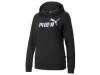 Puma, Damen, Pullover, ESS+ Metallic Logo Hoodie, Schwarz, (M)