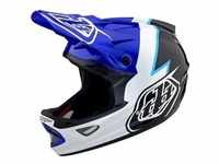 Troy Lee Designs D3 Fiberlite Helm, Spiderstripe, blue, XS | 52-53cm (52 - 53...