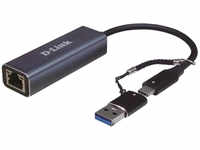 D-Link DUB-2315, RJ-45, USB Typ-C, Weiblich, Schwarz, Geschwindigkeit, Männlich