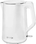 Gorenje K15DWW, Gorenje K15DWW Electric, 2200 W, 1.5 L, Plastic + metal, 360&deg;