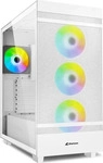 Sharkoon Rebel C50 White RGB ATX (ATX, mATX, Mini-ITX) (4044951038251) Weiss