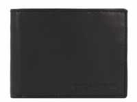 Greenburry, Herren, Portemonnaie, Pure Black Geldbörse RFID Schutz Leder 13 cm