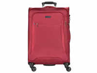 D&N, Koffer, Travel Line 6400 4-Rollen Trolley 78 cm, Rot, (108 l, XL)