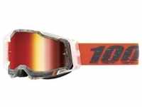 100%, Unisex, Sportbrille, Racecraft 2 Goggle Schrute - Mirror Red (Grau, Rot),