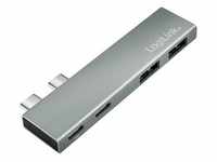 LogiLink USB 3.2 Gen2x2 Dockingstation, 4-Port, PD, silber (USB C), Dockingstation +