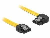 Delock SATA-3 Kabel: 30cm, Metall Clip,gelb, Interne Kabel (PC)