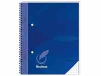 Rnk, Heft + Block, Spiral Notizbuch "Business blau", DIN A5, kariert, 96 Blatt