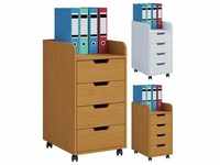 VCM, Rollcontainer, Holz Büroschrank Rollcontainer Konal Maxi mit Schublade (40 x 50