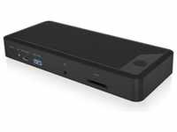 Icy Box IB-DK2280AC (USB C), Dockingstation + USB Hub, Schwarz