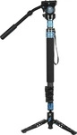 Sirui 780457, Sirui P-424FS + VH-10 Carbon Einbeinstativ 170 cm mit Standspinne +