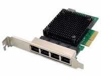 Digitus Netzwerkadapter 4Port RJ45 RTL8125B 2.5GBits Server NIC (PCI),...