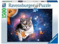 Ravensburger 10217439, Ravensburger Katzen fliegen im Weltall (1500 Teile)
