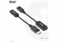 Club 3D DisplayPort zu (HDMI, 10 cm), Data + Video Adapter, Schwarz