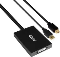 Club 3D CAC-1130, Club 3D CAC-1130 (Mini DP, USB-A, 6.10 cm) (CAC-1130) Schwarz