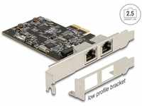 Delock 89392, Delock PCI Express x2 Karte auf 2 x 2,5 Gigabit LAN i225 (PCI Express