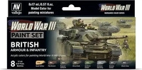 Acrylicos Vallejo VA70222, Acrylicos Vallejo 70.222 Model Color: WWIII British Armour
