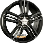 Ronal R57 Mattschwarz-frontkopiert Alufelge 17 Zoll ET45 5x120 ML65,1