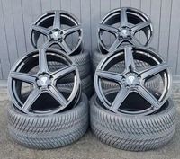 Axxion AX7 Schwarz Hochglanz Poliert Alufelge 19 Zoll ET32 5x112 ML72,6