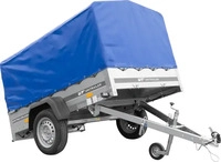 PKW-Anh&auml;nger 200x125 UNITRAILER GARDEN 201 KIPP mit blauer Hochplane