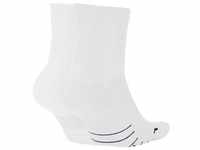 Nike Unisex Multiplier Running Ankle Socks (2 Paar) weiß