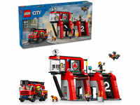 Lego 60414, LEGO City Feuerwehr 60414 Feuerwehrstation mit Drehleiterfahrzeug