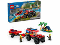 Lego 60412, LEGO City Feuerwehr 60412 Feuerwehrgeländewagen mit Rettungsboot