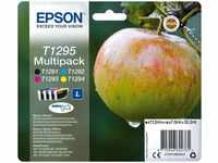 Epson C13T12954012, Epson T1295 Apfel Druckerpatronen 4er Multipack BK/C/M/Y