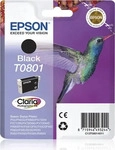 Epson C13T08014011, Epson T0801 Kolibri Druckerpatrone schwarz Blister 330 Seiten 7ml