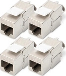 Digitus DN-93615-4, Digitus CAT 6A Keystone Modul, geschirmt, 4 St&uuml;ck werkzeugfreie