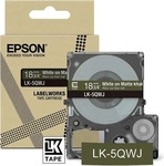 Epson C53S672089, Epson LabelWorks LK-5QWJ - Wei&szlig; auf Matt-Khaki - Rolle (1,8 cm x 8