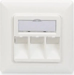 Digitus Leerdose f&uuml;r Keystone Module, Rahmen 80x80 mm + Zentralplatte 50x50 mm