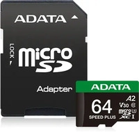 ADATA UD64GUI3V30A2SP-RA1, ADATA SPEED PLUS microSD Speicherkarte 64 GB inkl.