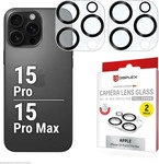 Displex 02114-2, DISPLEX Full Cover Camera Lens Glass, iPhone 15 Pro/15 Pro Max (2