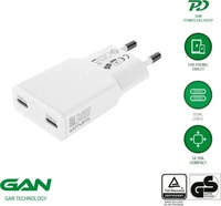 4smarts 541743, 4smarts Netzladeger&auml;t PDPlug Slim Dual 30W GaN 2C, wei&szlig;